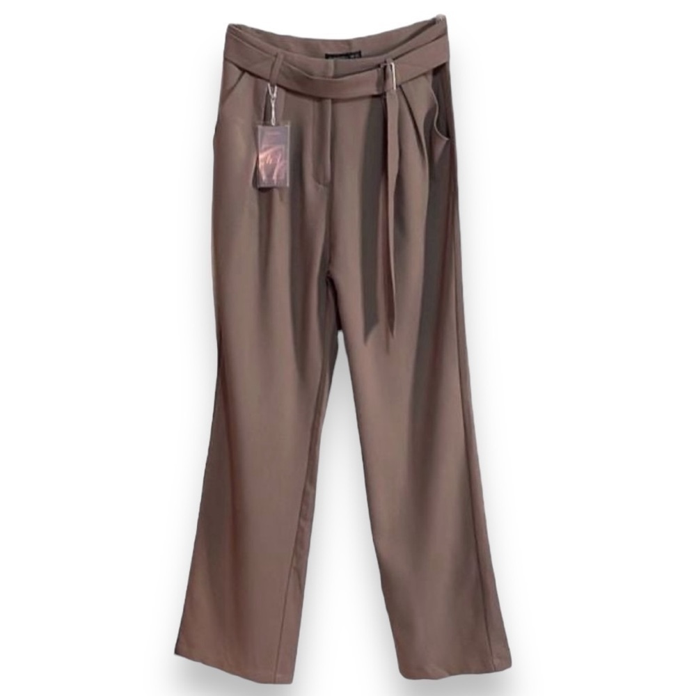 Funyyzo Wide Leg Trouser Pants Taupe Women's 10 (Tag says 18 but waist is 15")